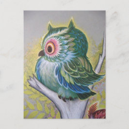 Cartão Postal Vintage Owl