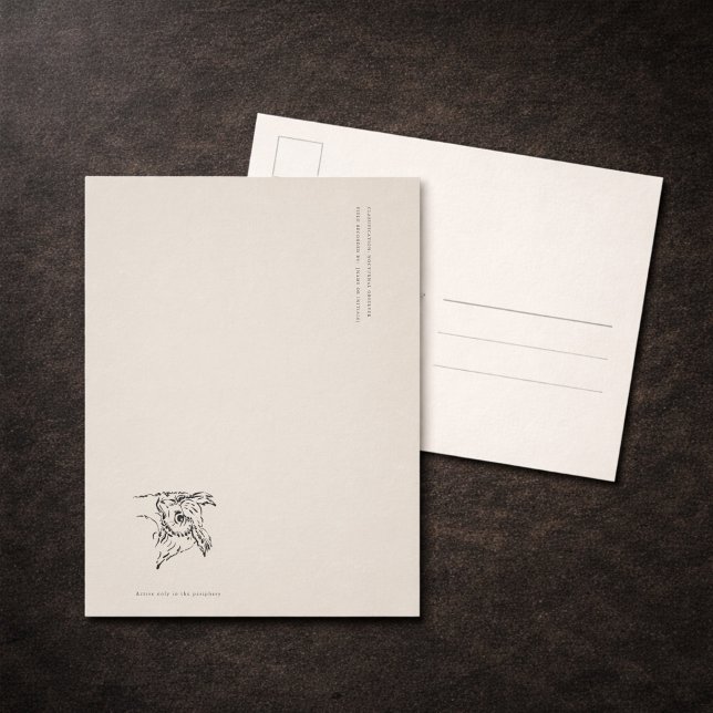 Cartão Postal Vintage Owl- Dark Academia Journal Insert (Criador carregado)