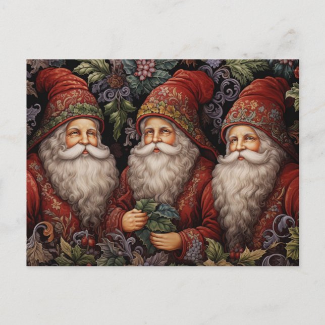 Cartão Postal Vintage Padre Natal (Frente)