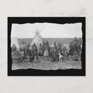 Cartão Postal Vintage Paiute Nativo Americano