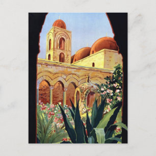 Cartão Postal Vintage Palermo Sicilia