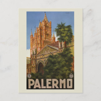 Cartão Postal vintage Palermo Sicília viagem italiano