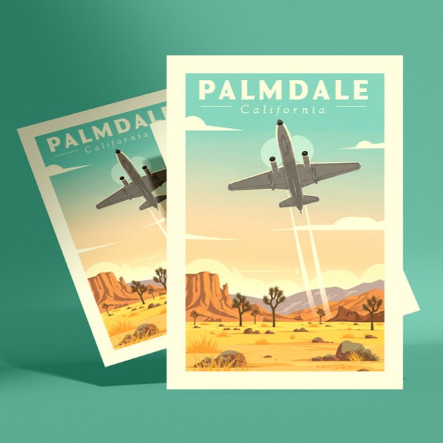 Cartão Postal Vintage Palmdale California (Criador carregado)