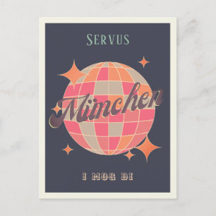 Cartão postal Vintage para a Alemanha de Munique