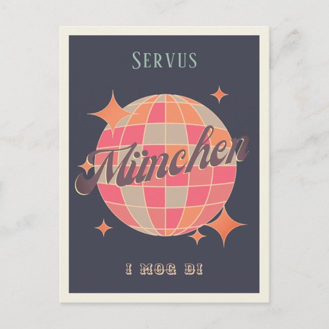 Cartão postal Vintage para a Alemanha de Munique (Frente)