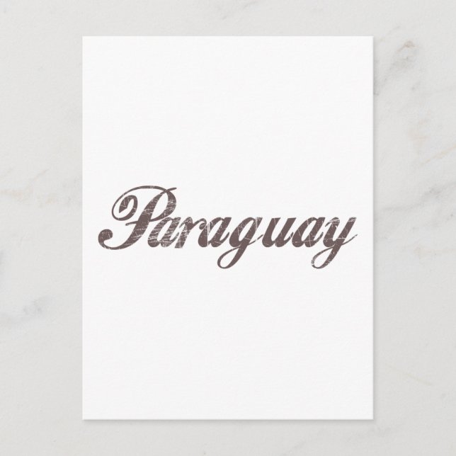 Cartão Postal Vintage Paraguai (Frente)
