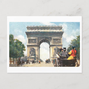 Cartão postal Vintage Paris Arc de Triomphe