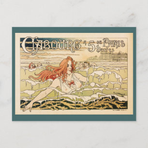 Cartão Postal Vintage Paris Basin French Beach ad