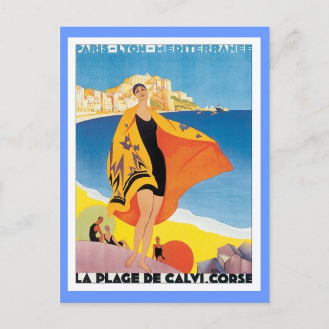 Cartão Postal Vintage Paris Lyon Mediterrâneo (Frente)