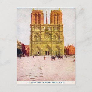 Cartão Postal Vintage Paris, Notre Dame de Paris