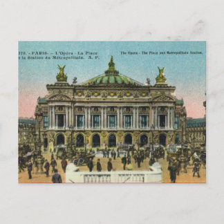 Cartão Postal Vintage Paris, Ópera