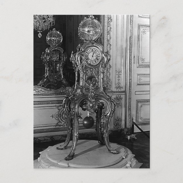 Cartão Postal Vintage Paris Palace Versalhes relógio astronômico (Frente)