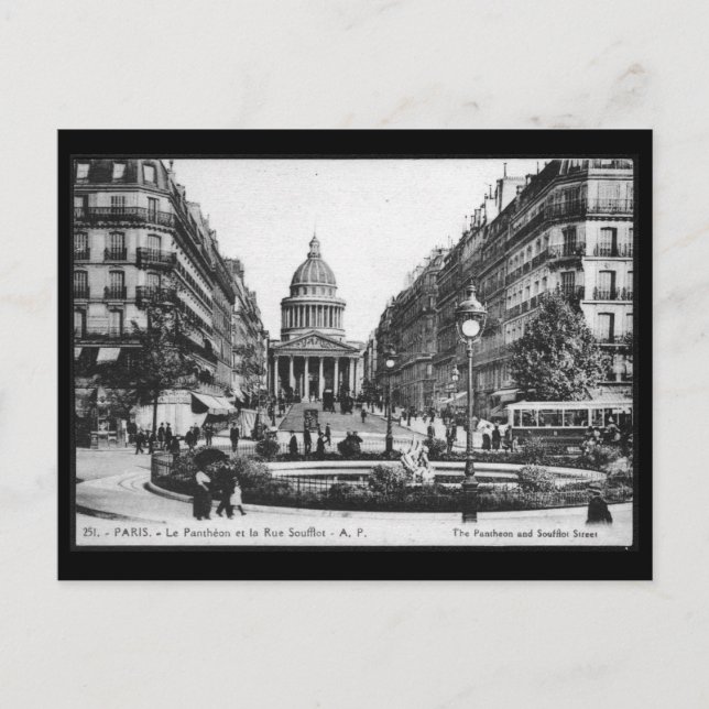 Cartão postal Vintage Paris Pantheon (Frente)