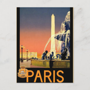 Cartão postal Vintage Paris Viagem