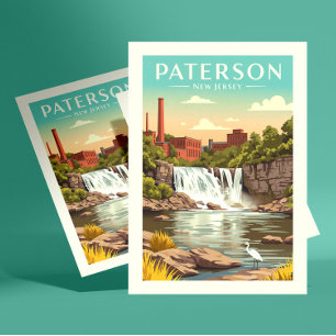 Cartão Postal Vintage Paterson New Jersey