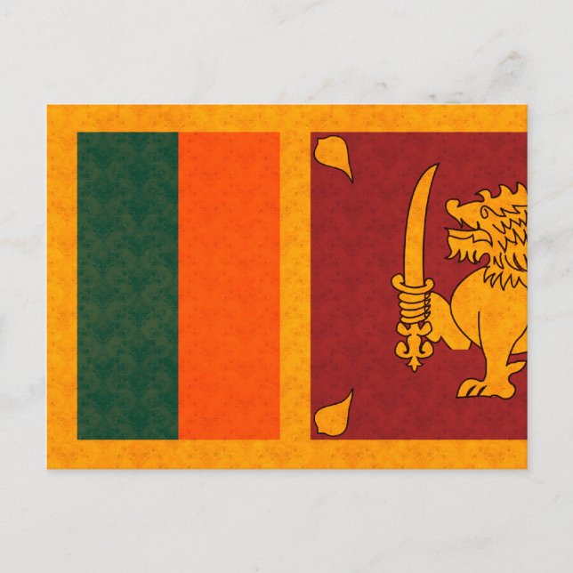 Cartão Postal Vintage Pattern Sri Lankan Flag (Frente)