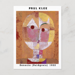 Cartão Postal Vintage Paul Klee Face Abstrato Art Bauhaus