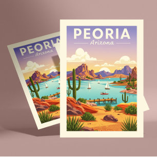 Cartão Postal Vintage Peoria Arizona