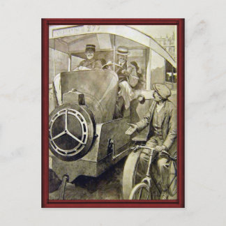 Cartão Postal Vintage perguntando instruções