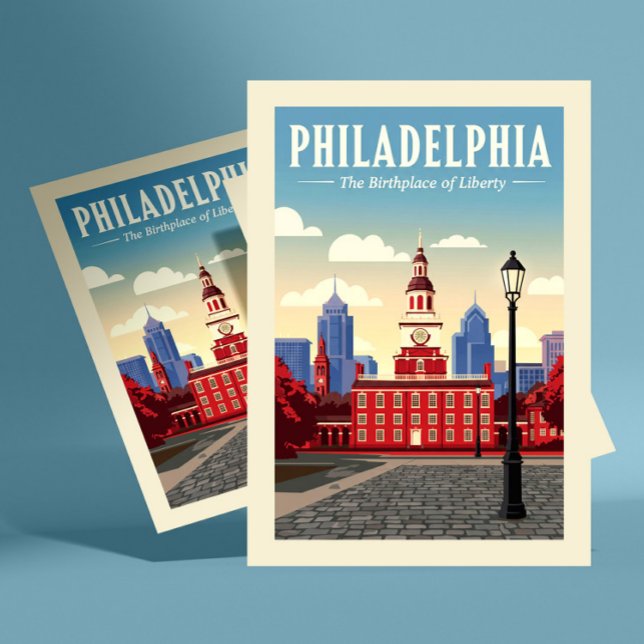 Cartão Postal Vintage Philadelphia (Criador carregado)