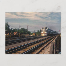 Cartão Postal Vintage photo Burlington Route Locomotive