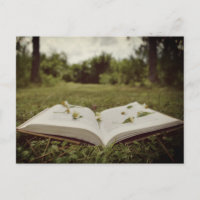 Vintage Photo | Cena Natureza do Livro e Flores Se
