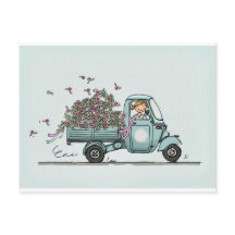 Vintage Piaggio Pick Up with flowers