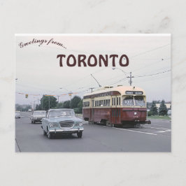Cartão Postal Vintage Pic do Carro de Rua Longa Toronto