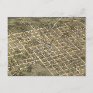 Cartão Postal Vintage Pictorial Map of Columbia SC (1872)