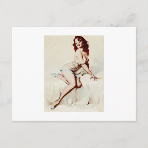 Cartão Postal Vintage Pin-Up Girl