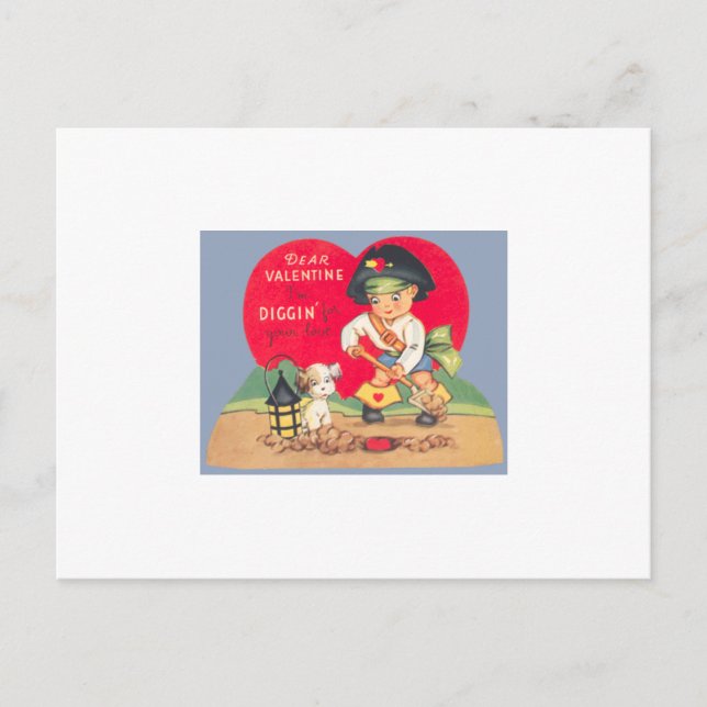 Cartão postal Vintage Pirate V Day (Frente)