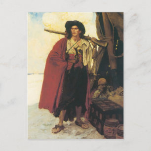 Cartão Postal Vintage Pirates Buccaneer era um Colega Picturesco