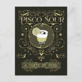Cartão postal Vintage Pisco Sour
