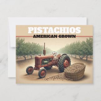 Cartão Postal Vintage Pistachio Farming