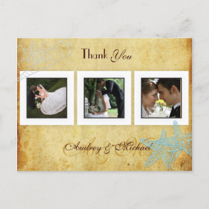 Cartão Postal Vintage PixDezines, fotos de casamento na praia
