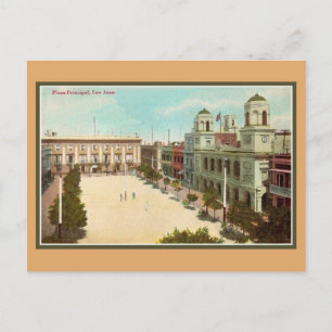 Cartão Postal Vintage Plaza Diretor San Juan Porto Rico