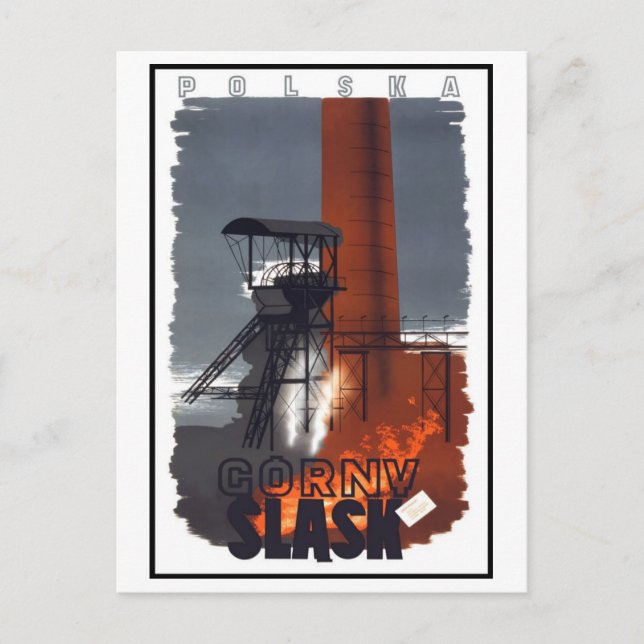 Cartão Postal Vintage Polska Polônia Slask (Frente)