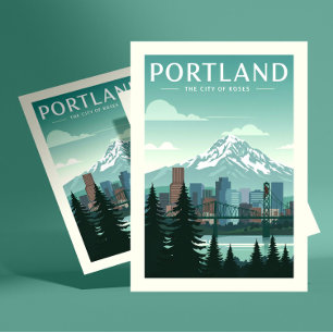 Cartão Postal Vintage Portland