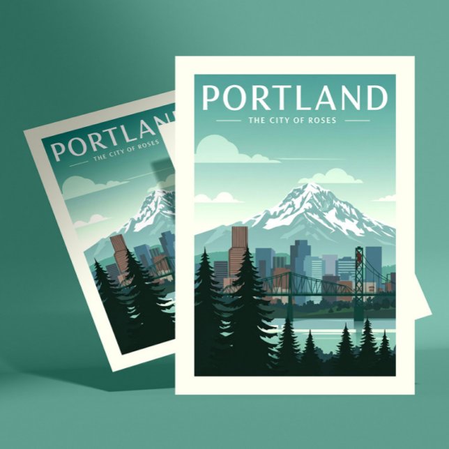 Cartão Postal Vintage Portland (Criador carregado)