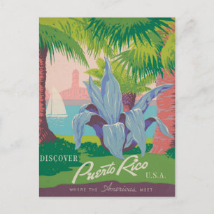 Cartão postal Vintage Porto Rico