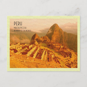 Cartão Postal Vintage Postcard Machu Picchu Peru