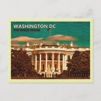 Cartão Postal Vintage Poste Card White House Washington DC