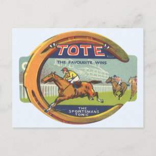 Cartão Postal Vintage Product Label Art, Tônico do desportista 