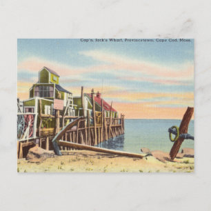 Cartão Postal Vintage, Provincetown, Cape Cod, Massachusetts