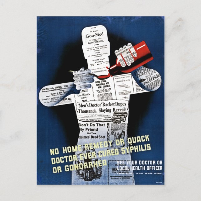 Cartão postal Vintage Public Health (Frente)