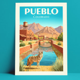 Cartão Postal Vintage Pueblo Colorado