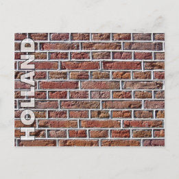 Cartão Postal Vintage Red Traditional Dutch Brickwork Pointing