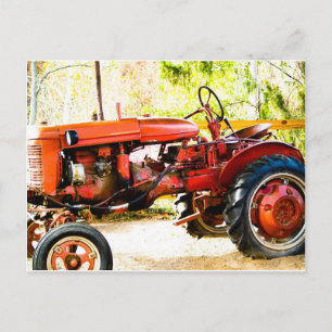 Cartão Postal Vintage Red Trator