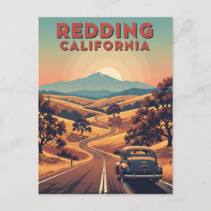 Cartão Postal Vintage Reding California Viagem