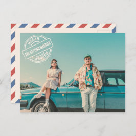 Cartão Postal Vintage retro estilo foto casamento